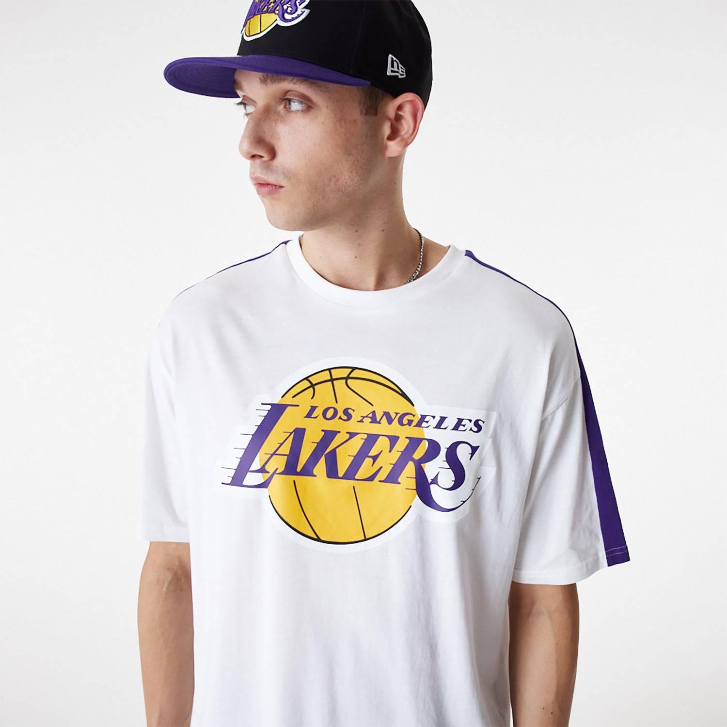 NEW ERA NBA COLOUR BLOCK TEE LOS ANGELES LAKERS