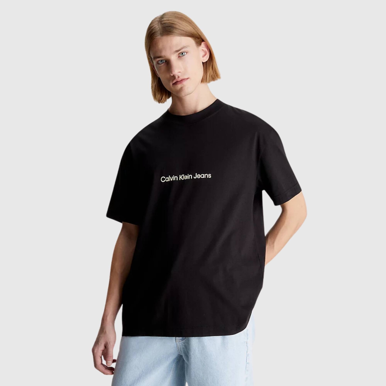 CALVIN KLEIN SQUARE FREQUENCY LOGO TEE