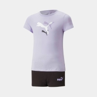 PUMA GIRLSRAPHIC TEE & SHORTS SET GIRLS