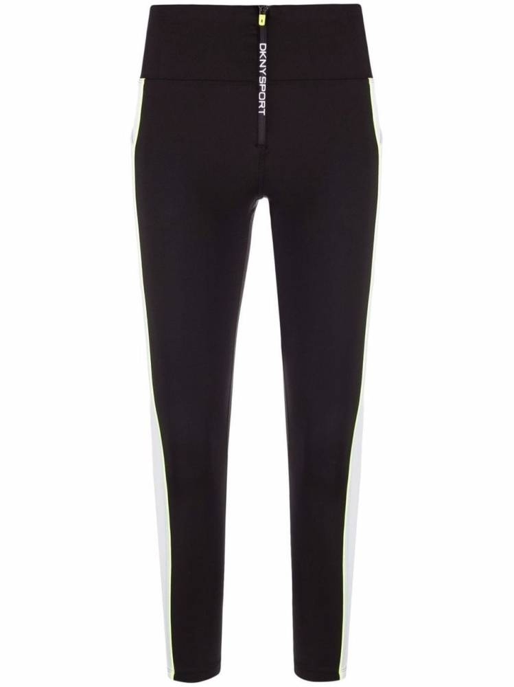 DKNY COLORBLOCK HIGH WAIST LOGO ZIPPER TIGHT