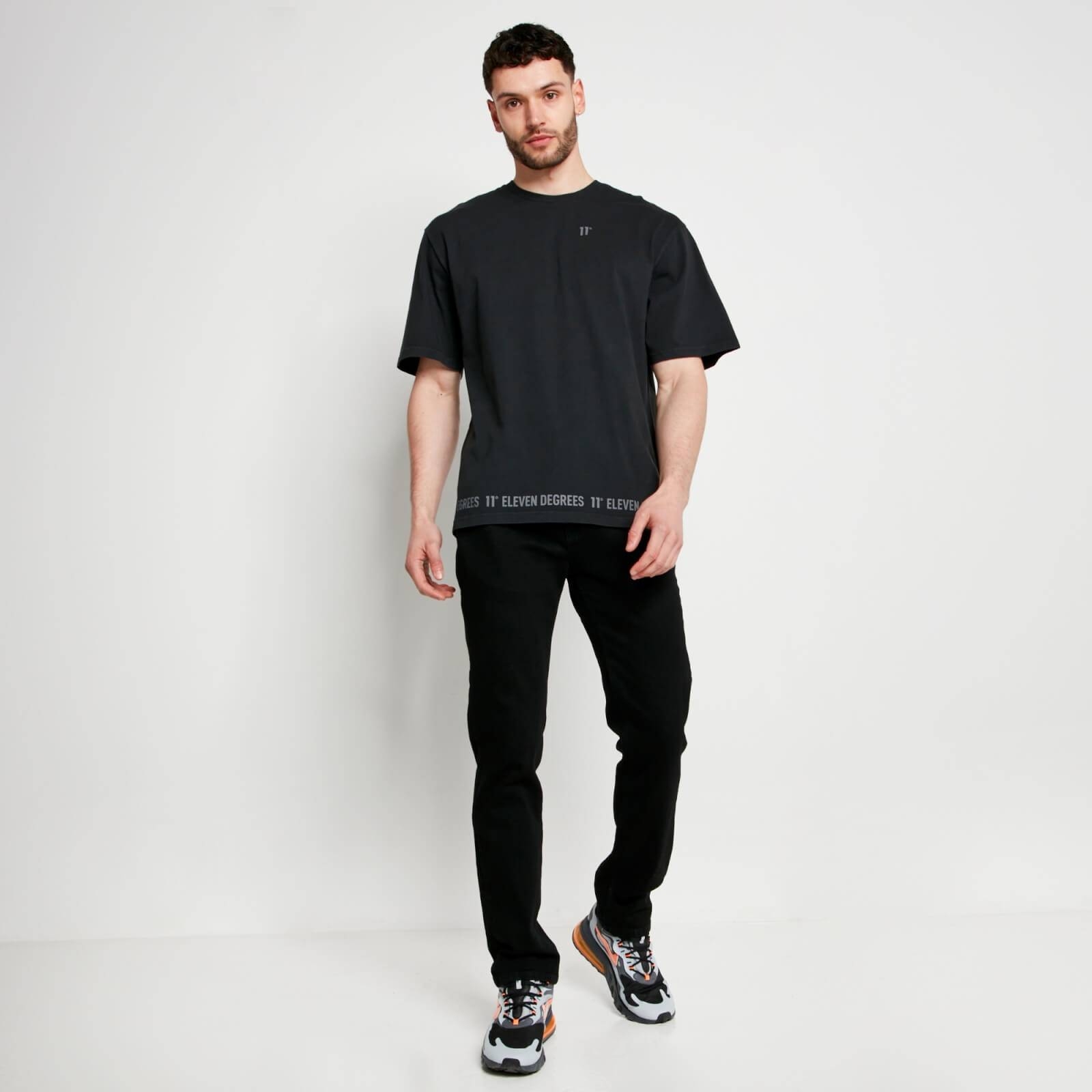 11 DEGREES WASHED HEM PRINT T-SHIRT