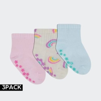 CONVERSE RAINBOWS 3 PACK GRIPPER SOCKS