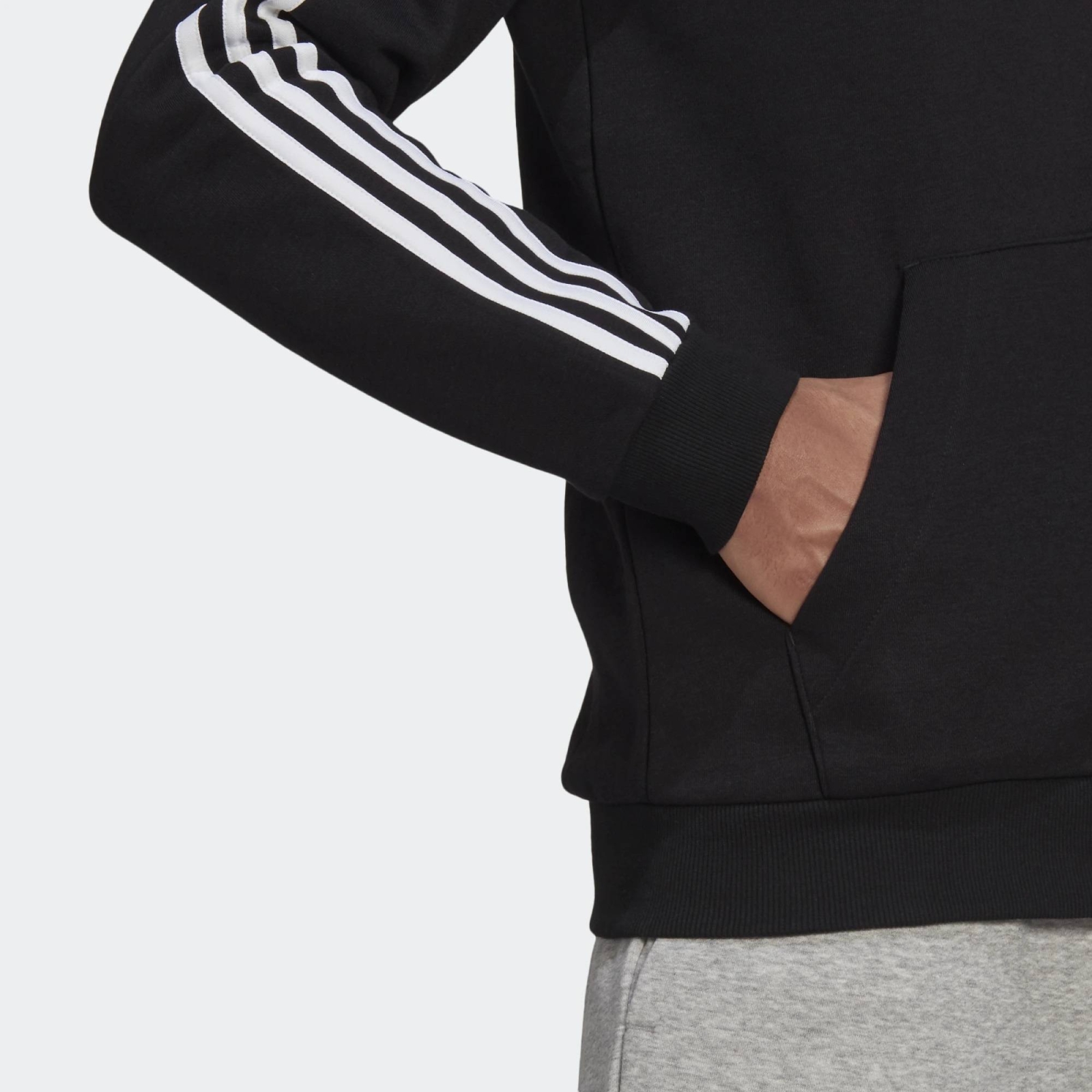 ADIDAS MENS 3-STRIPES ZIP HOODIE