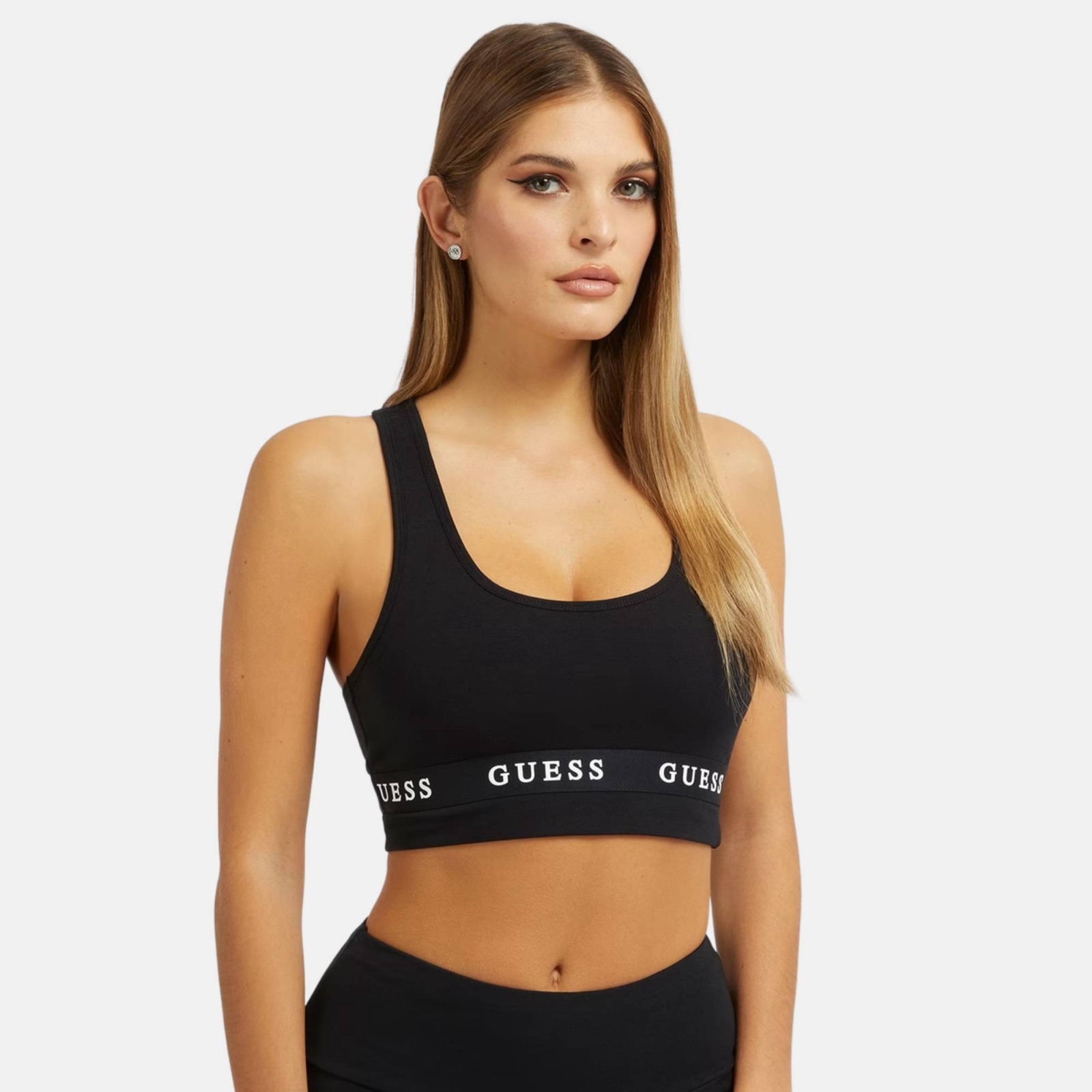 GUESS ALINE TOP ECO STRETCH JERSEY BRA WOMENS