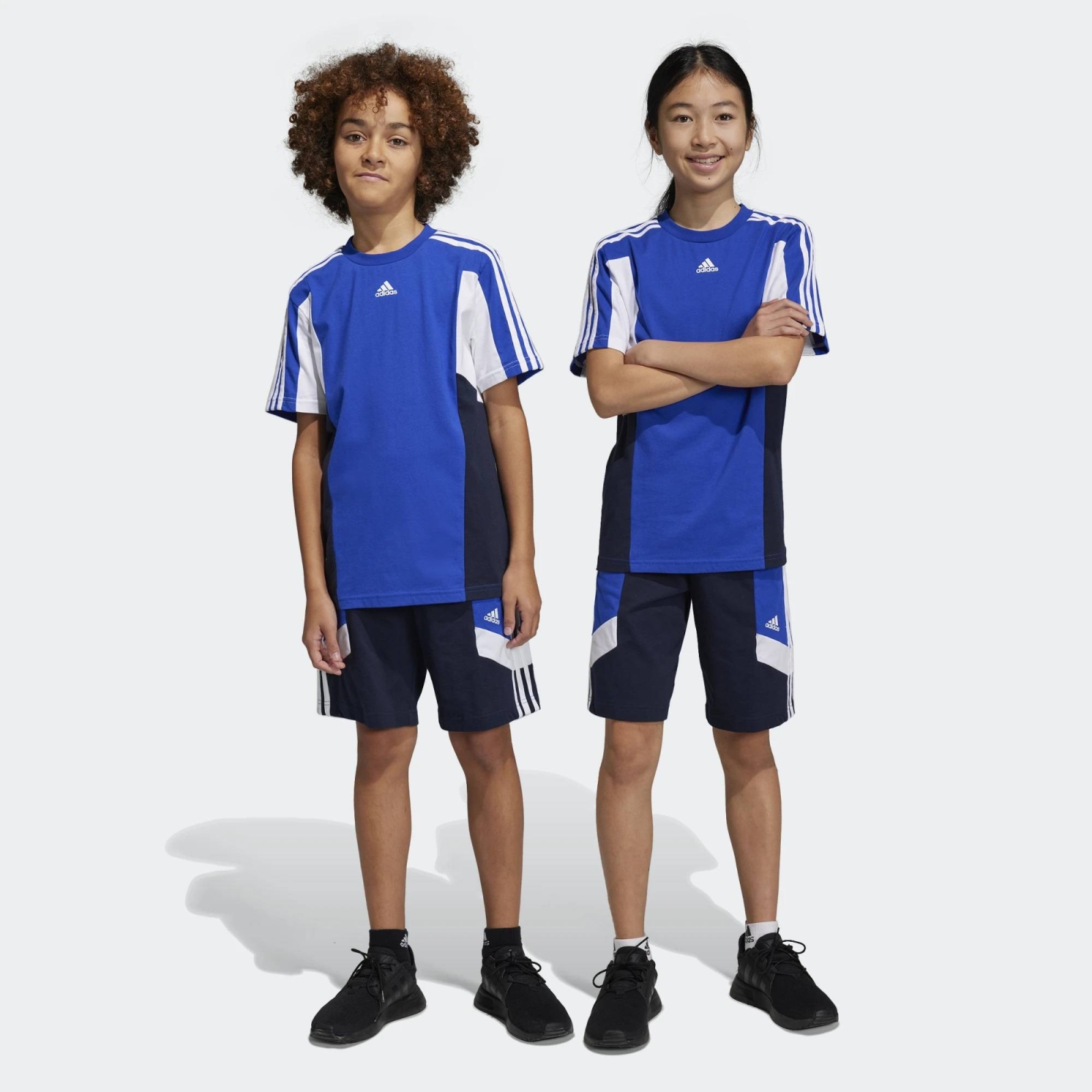 ADIDAS JUNIOR 3 STRIPES COLOR BLOCK SHORT