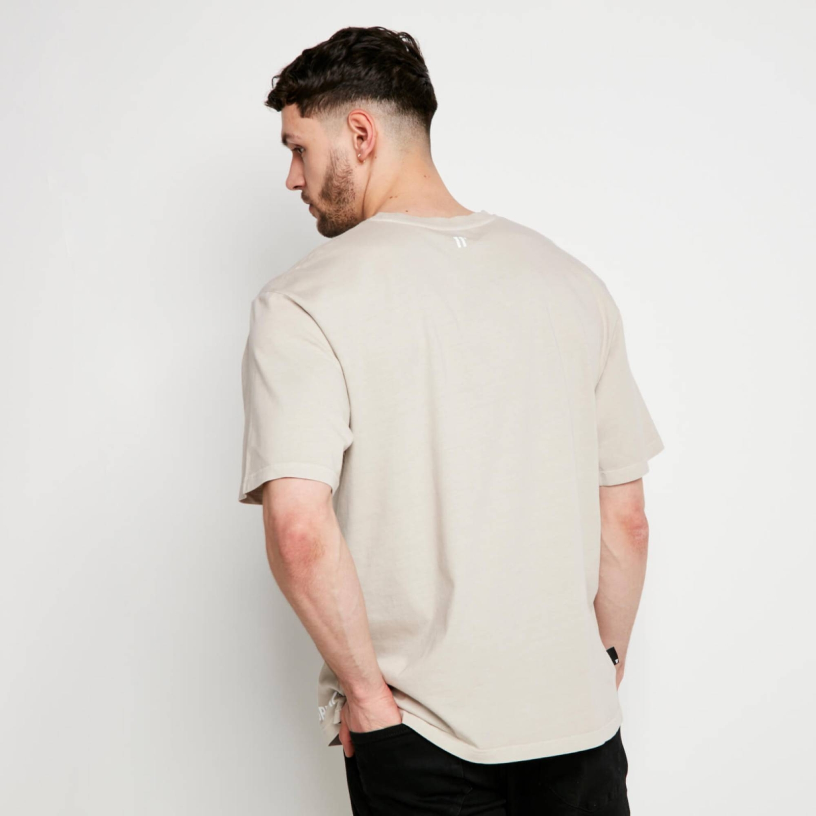 11 DEGREES WASHED HEM PRINT T-SHIRT