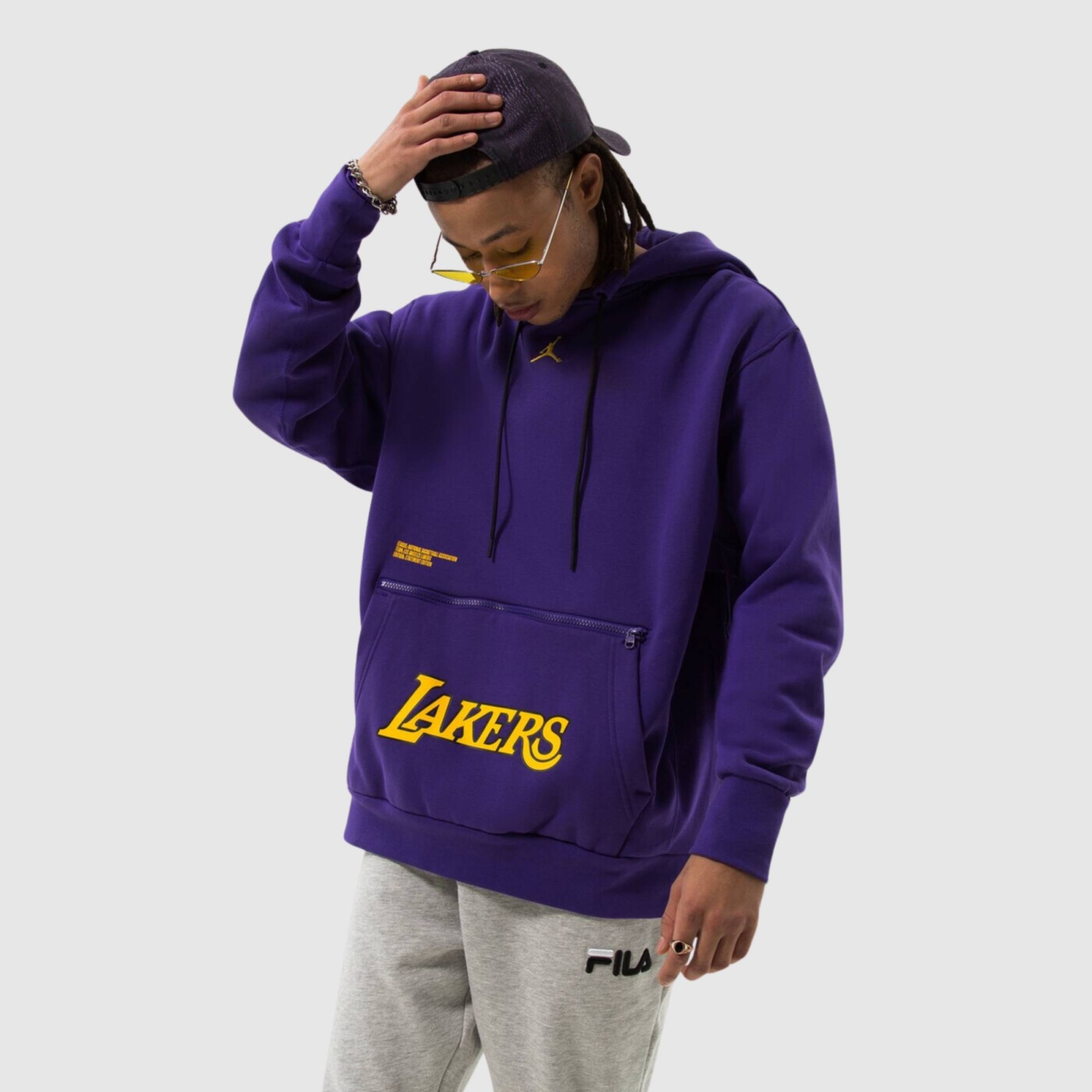 NIKE MENS LAKERS FLEECE HOODIE