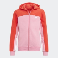 ADIDAS COLORBLOCK JUNIOR FULL-ZIP GIRLS HOODIE