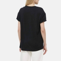 DKNY EMBOSSED MEDALLION RELAXED FIT TEE