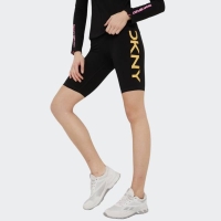 DKNY DISTRESSED CRACKLE LOGO BIKE SHORT