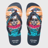 JACK AND JONES COLOUR SKULL FLIP FLOP JUNIOR