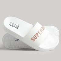 SUPERDRY CODE LOGO POOL SLIDES WOMENS