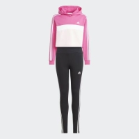 ADIDAS GIRLS 3 STRIPES FLEECE SET