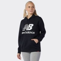 NEW BALANCE ESSENTIALS STACKED LOGO OVERSIZED PULLOVER HOODIE