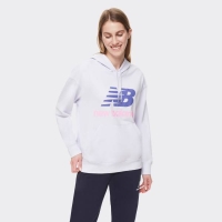 NEW BALANCE ESSENTIALS STACKED LOGO OVERSIZED PULLOVER HOODIE