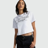 CONVERSE RETRO CHUCK TAYLOR CROPPED T-SHIRT - CONVERSE BLACK