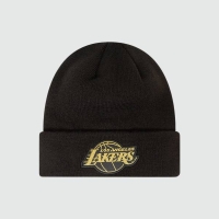 NEW ERA METALLIC BADGE BEANIE LOS ANGELES LAKERS