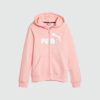 PUMA ESS+ LOGO FULL-ZIP HOODIE GIRLS