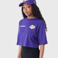 NEW ERA LOS ANGELES LAKERS NBA TEAM LOGO CROP TEE