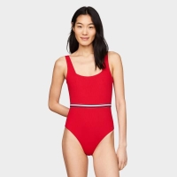 TOMMY SQUARE NECK ONE PIECE SWIM SUIT