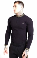 SIK SILK CHAIN RIB COLLAR POLO