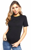 SIKSILK RIB KNIT COLLAR RINGER TEE