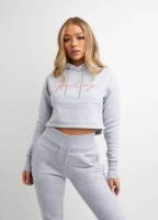 GYM KING SKY SCRIPT CROP HOOD