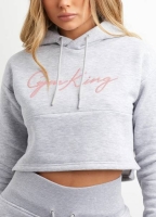 GYM KING SKY SCRIPT CROP HOOD