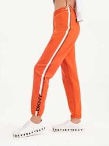 DKNY LOGO STRIPE HIGH RISE RELAXED JOGGER