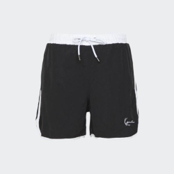 KARL KANI SMALL SIGNATURE CONTRAST SWIM SHORTS