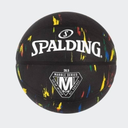 SPALDING MARBLE SERIES BLACK RAINBOW SIZE 7 RUBBER BASKETBALL