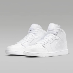 NIKE AIR JORDAN 1 MID TRIPLE WHITE