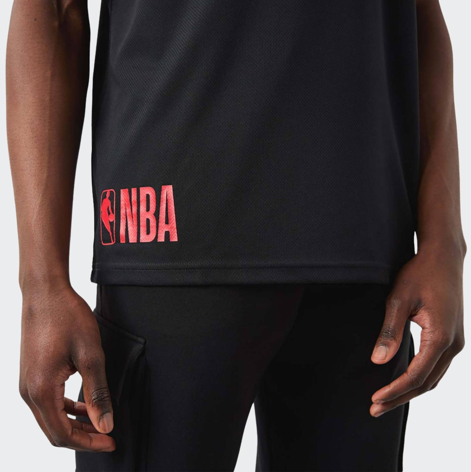 New Era Chicago Bulls oversized mesh t-shirt in black