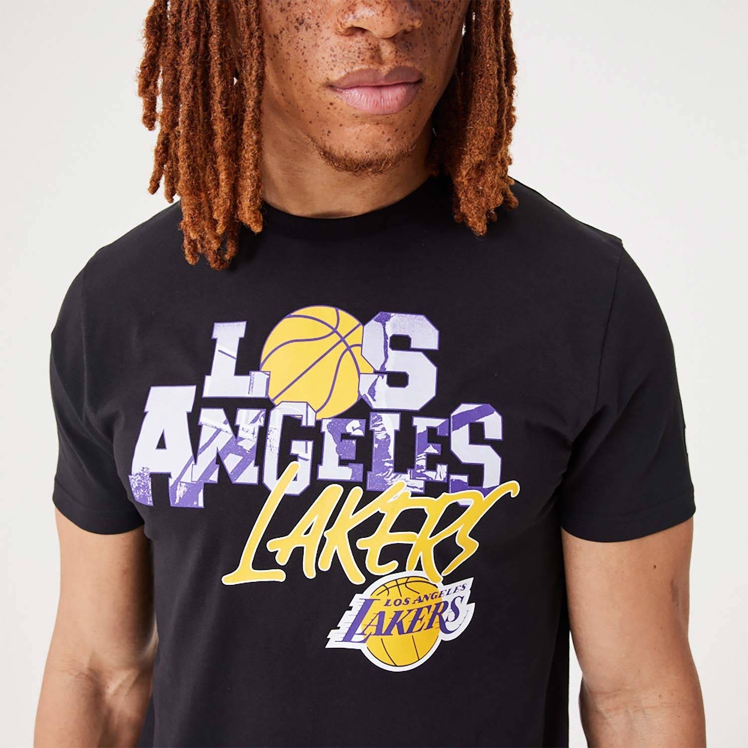 NEW ERA LOS ANGELES LAKERS NBA INFILL GRAPHIC TEE