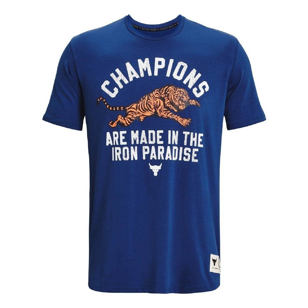 UNDER ARMOUR MENS PROJECT ROCK CHAMP TEE