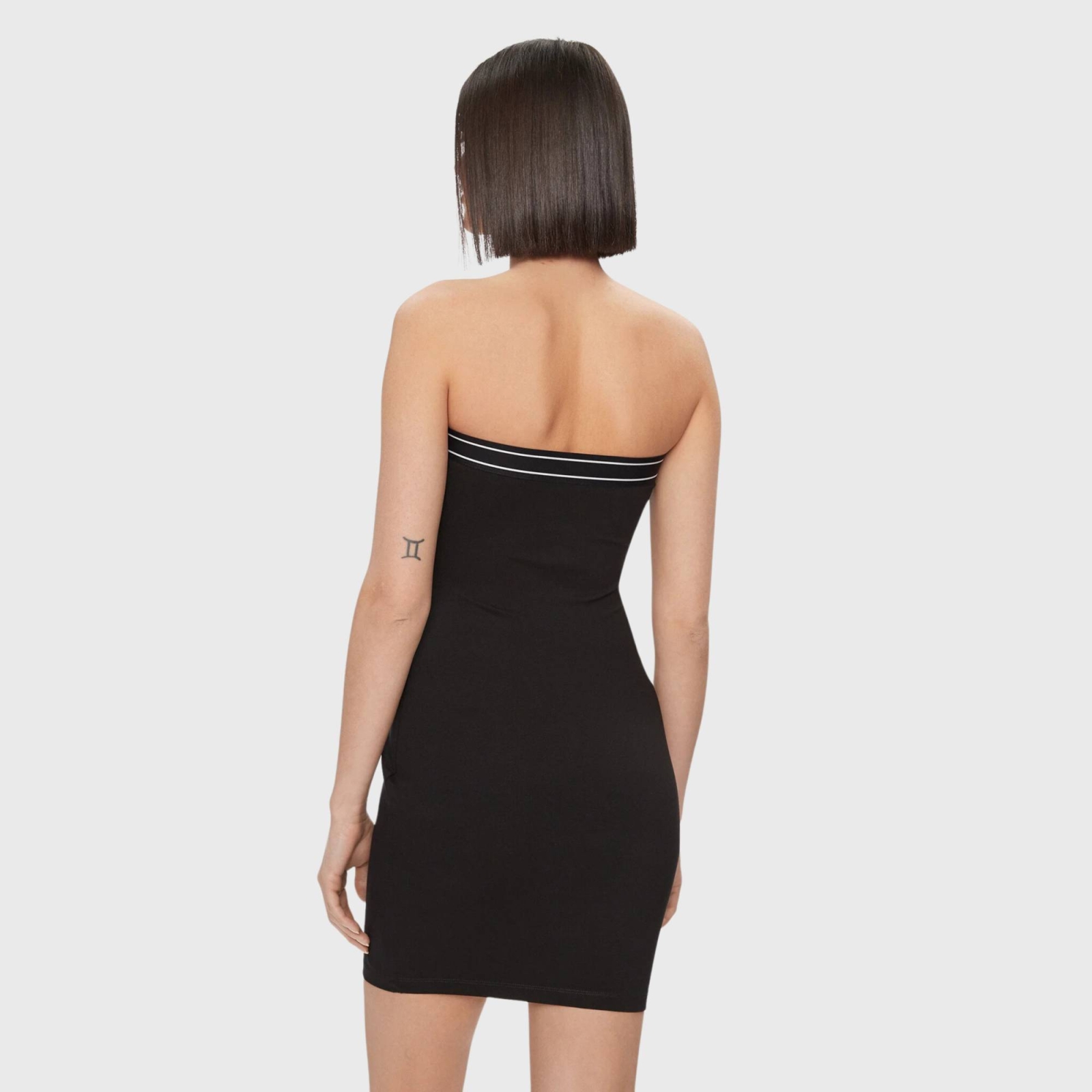 TOMMY TAPING CUT OUT BANDEAU DRESS