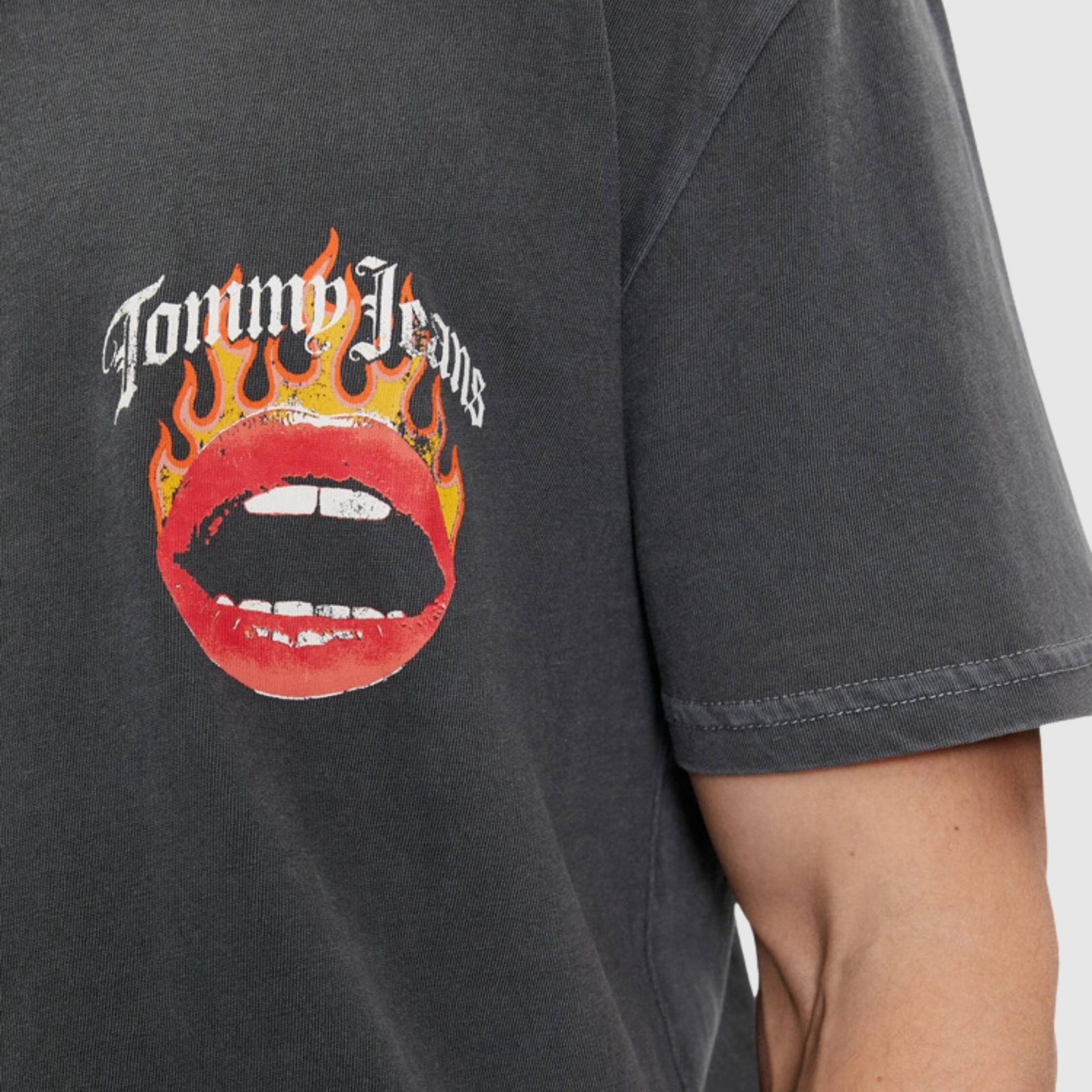 TOMMY REGULAR VINTAGE FIRE LIPS TEE