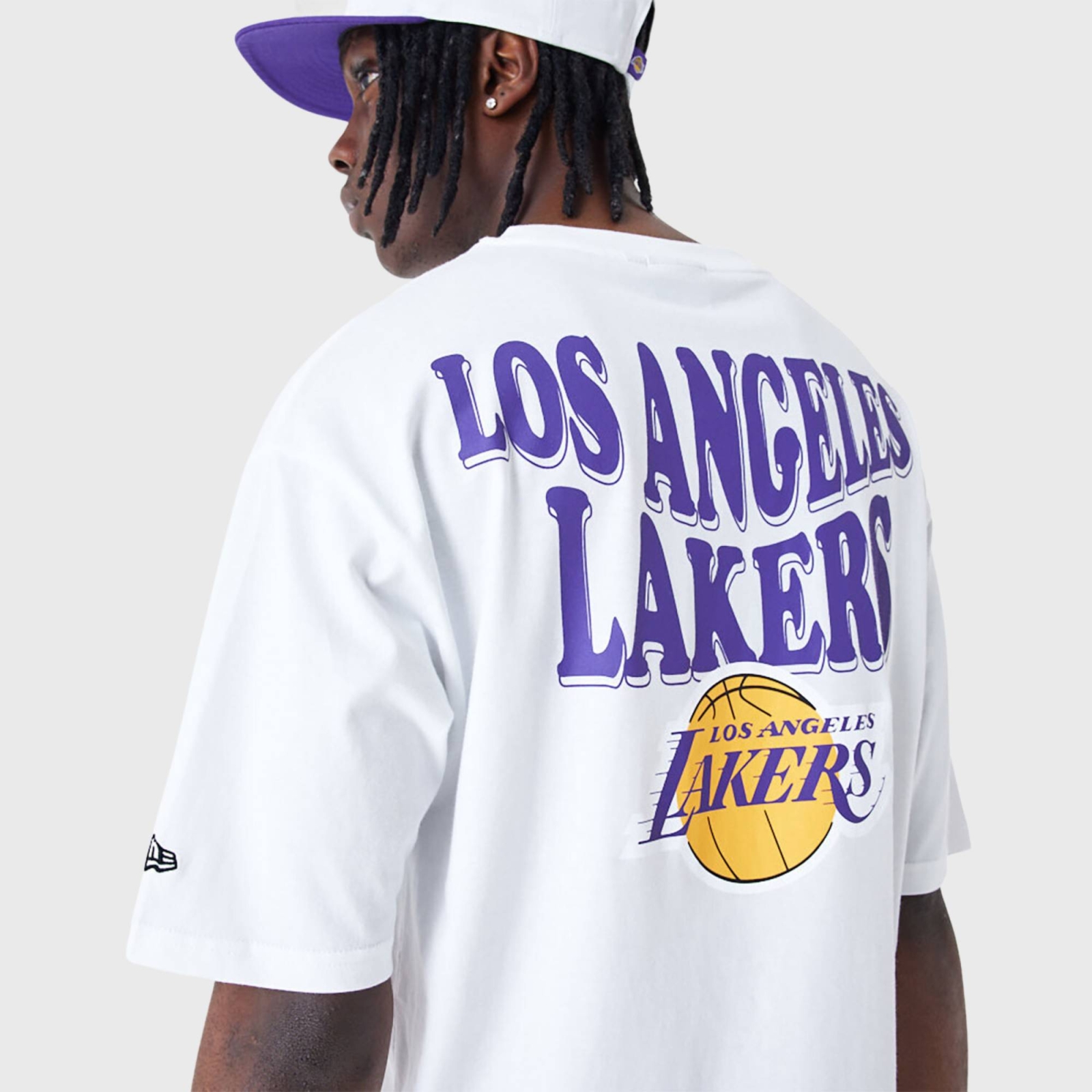 NEW ERA LOS ANGELES LAKERS NBA SCRIPT TEE