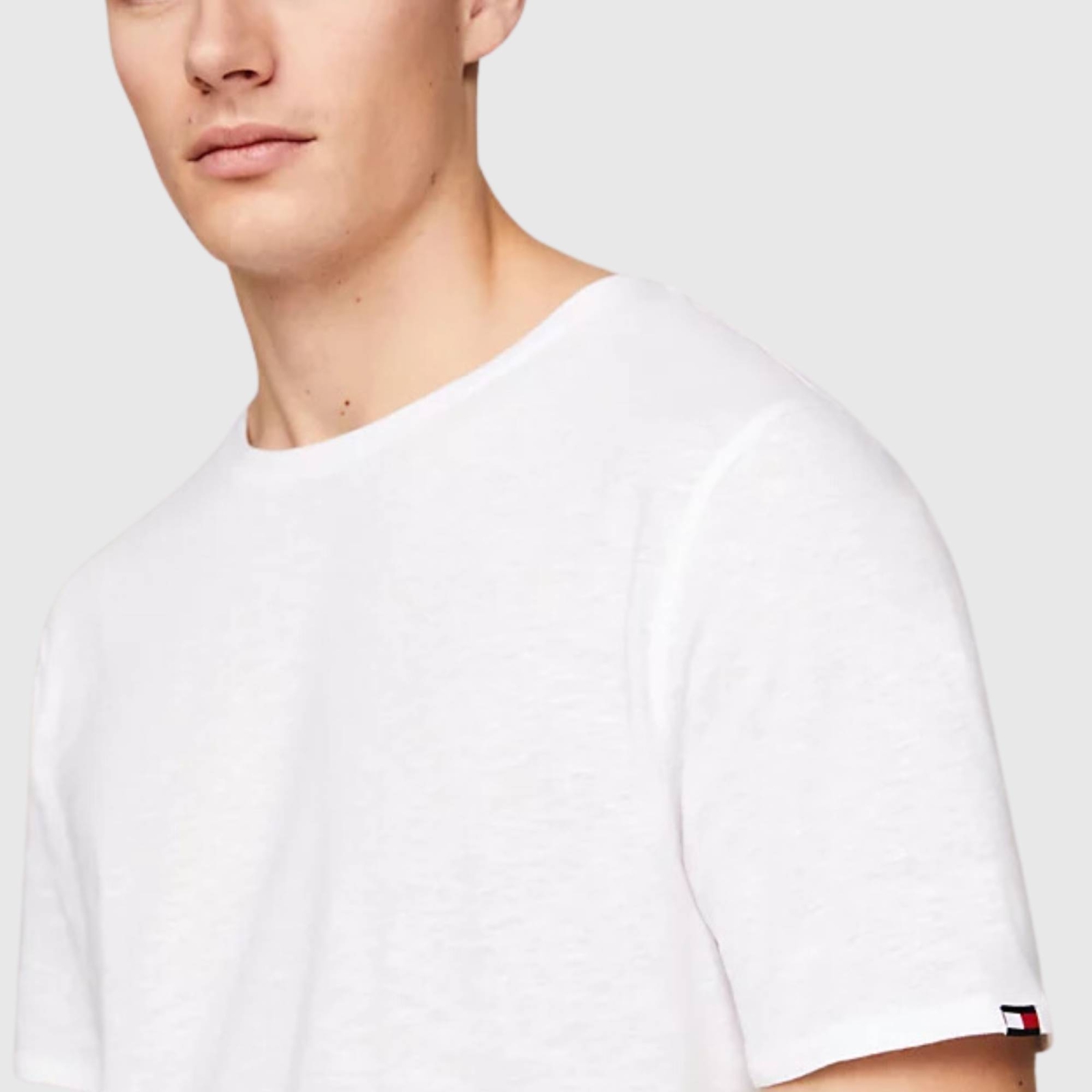 TOMMY CREW NECK SLUB TEE