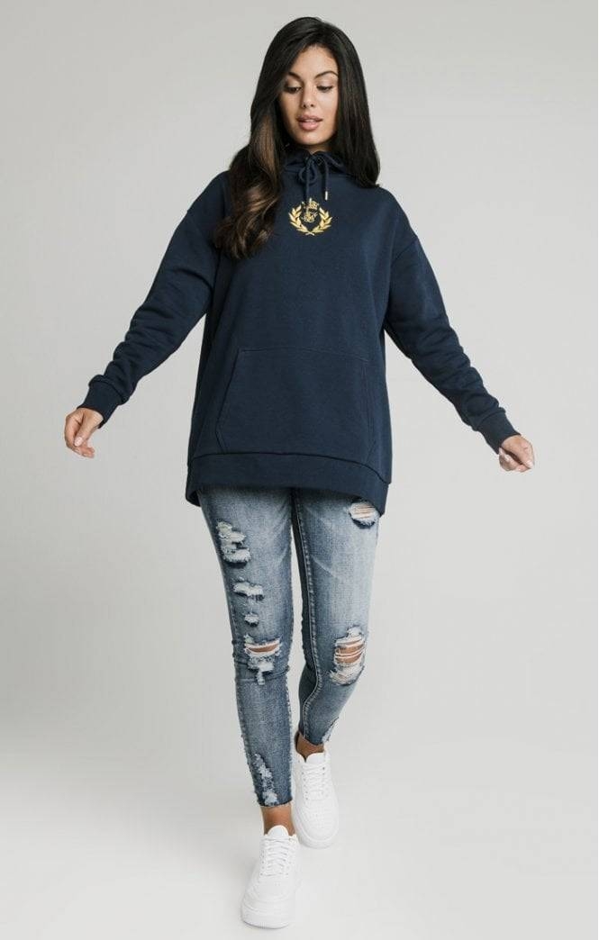 SIKSILK EMBROIDERED OVERSIZE HOODIE