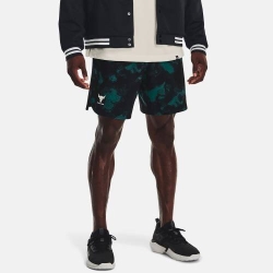 UNDER ARMOUR MENS PROJECT ROCK PRINTED WOVEN SHORT