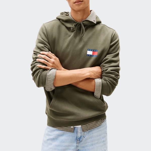 TOMMY JEANS MENS REGURAL ESSENTIAL FLAG HOOD