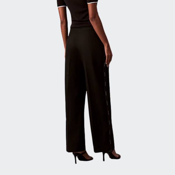 CALVIN KLEIN JEANS COTTON TWILL AOP LOGO STRIPE PAN