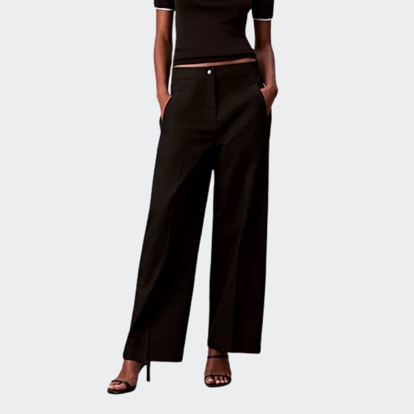 CALVIN KLEIN JEANS COTTON TWILL AOP LOGO STRIPE PAN