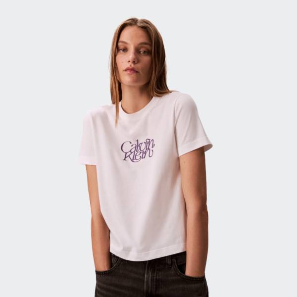 CALVIN KLEIN JEANS FITTED SCRIPT TSHIRT