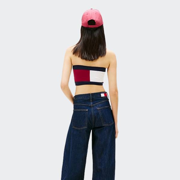 TOMMY JEANS FLAG BADGE TUBE TOP