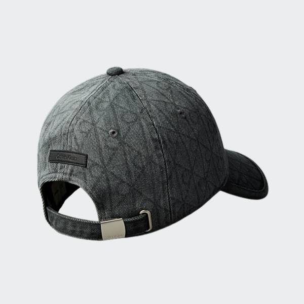 CALVIN KLEIN JEANS DENIM BURNOUT PATCH CAP