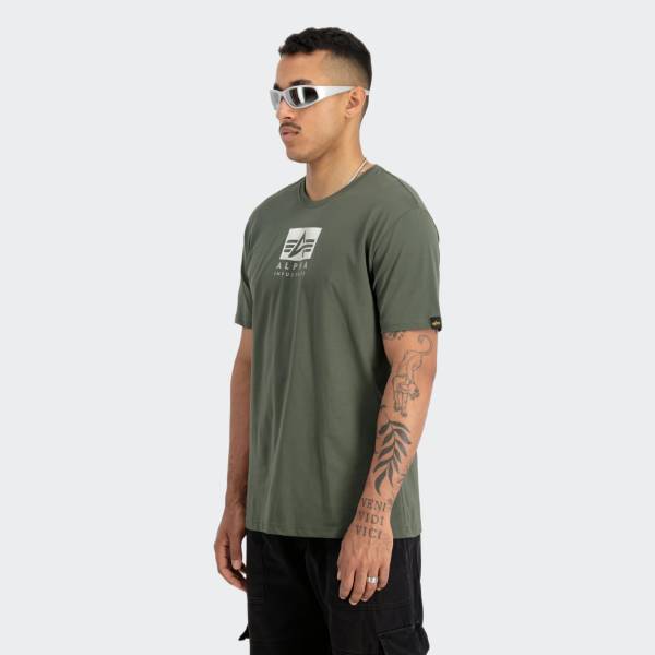 ALPHA INDUSTRIES SATIN LOGO T-SHIRT