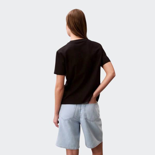 CALVIN KLEIN WOVEN LABEL BABY RIB CROP