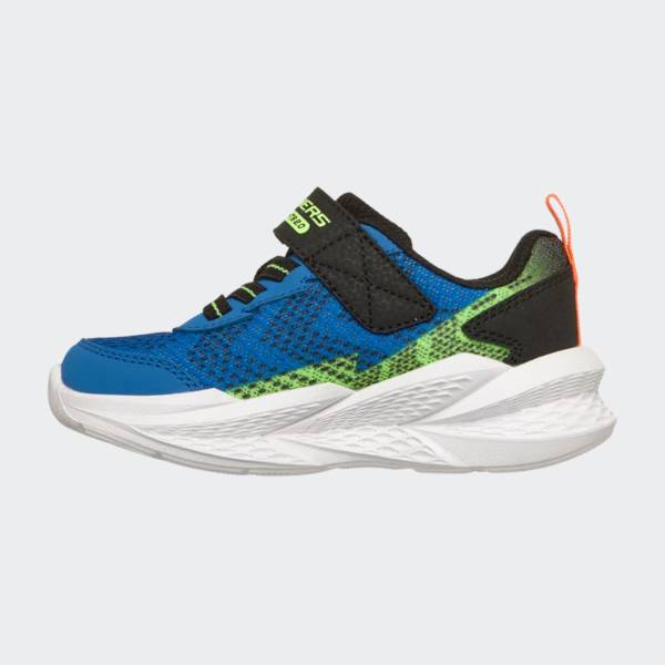 SKECHERS LIGHTED GORE & STRAP SNEAKER WITH TEXTURED MIDSOLE